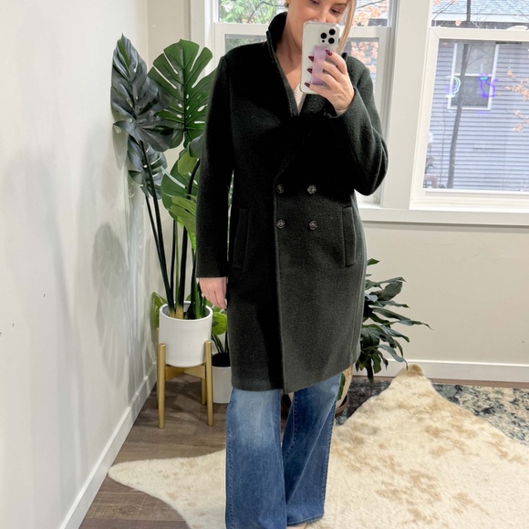 J.Crew Daphne Topcoat in Italian Boiled Wool - Black - Picture 4 of 5